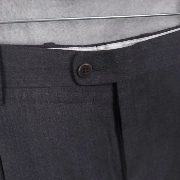 Zanella Vtg Wool Trousers Pants Mens Size 34 Pleated Cuffed Straight Leg - Picture 6 of 15